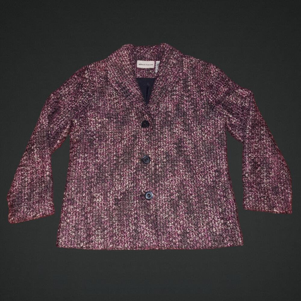 Ladies Size 8 Alfred Dunner Purple Blazer Coat